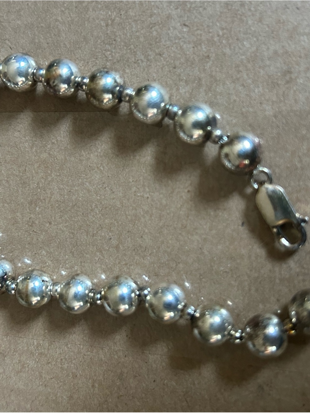 Sterling Silver Beaded Bracelet - Classic Silver